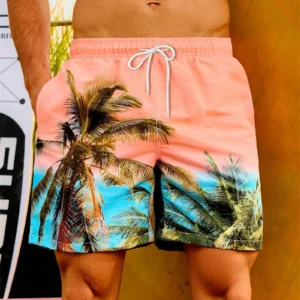 New 3D Coconut Tree Beach Shorts Men Women Fruit Pineapple Print Surf Board Trunks Hawaii Swimwear Pants Kids Cool Ice Shorts