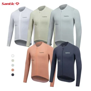 Santic Summer Men's Cycling Jerseys Breathable Long Sleeve Bike Jerseys Sunscreen Professional Cycling Jerseys TM25C01182