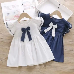 Summer Girls' Short Sleeve Lace Princess Dress Baby KidsVestidos Girl Party Dress Baby Net Yarn Clothes 2025 New 2 3 4 5 6 T